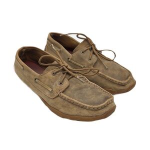 Twisted X Sz 8 1/2 Tan Loafers Slip-Ons Moccasin‎ Style